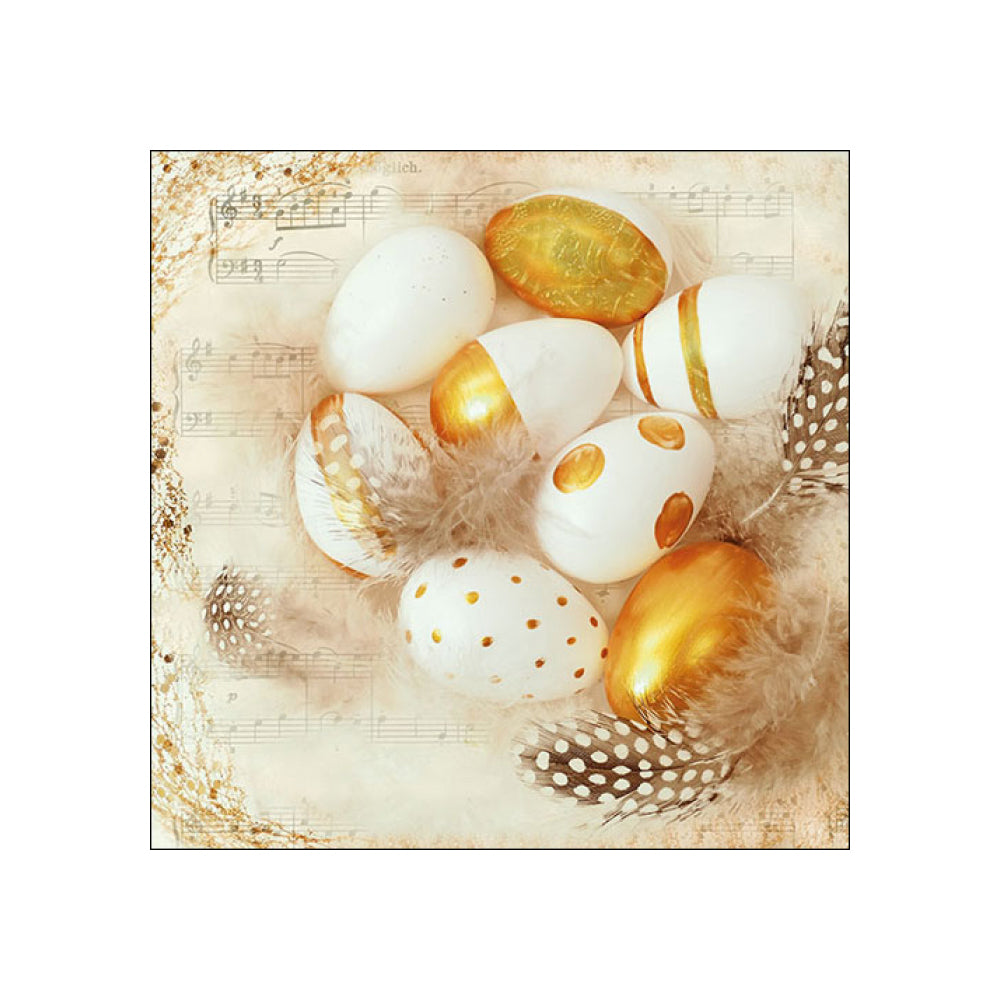 Servetele de masa, 20 buc, 33x33 cm, Golden Eggs - AMBIENTE