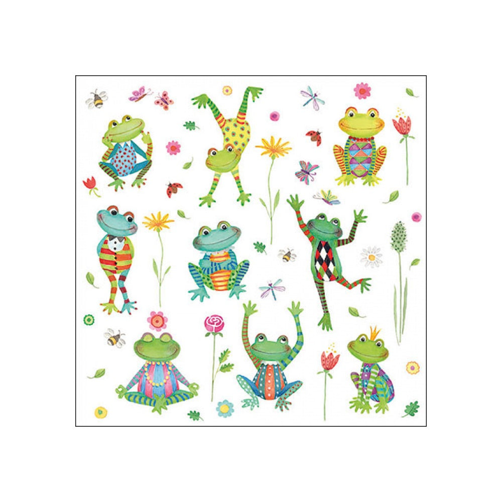 Servetele de masa, 20 buc, 33x33 cm, Happy Frogs - AMBIENTE