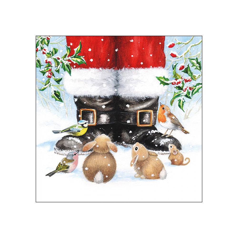 Servetele de masa, 20 buc, 33x33 cm, Looking up to Santa - AMBIENTE