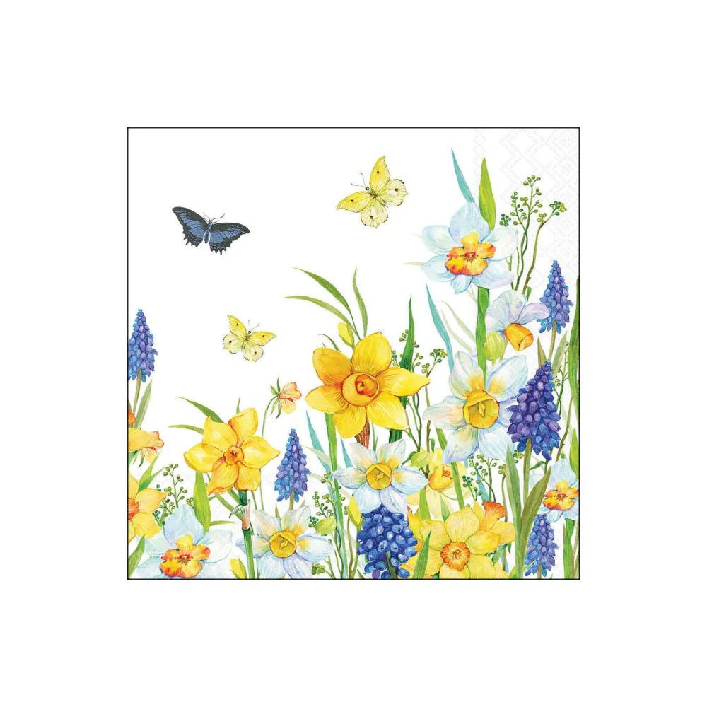 Servetele de masa, 20 buc, 33x33 cm, Narcis and Muscari - AMBIENTE