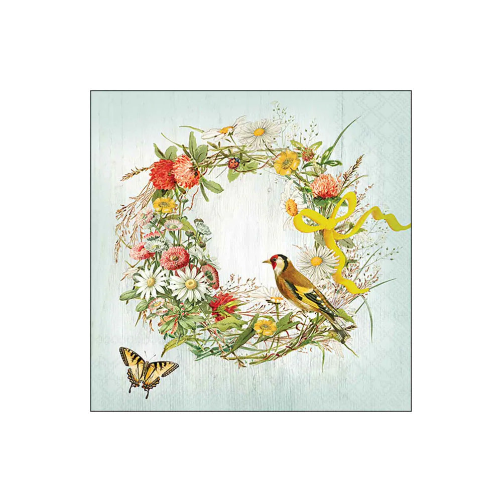 Servetele de masa, 20 buc, 33x33 cm, Wreath with Ribbon - AMBIENTE