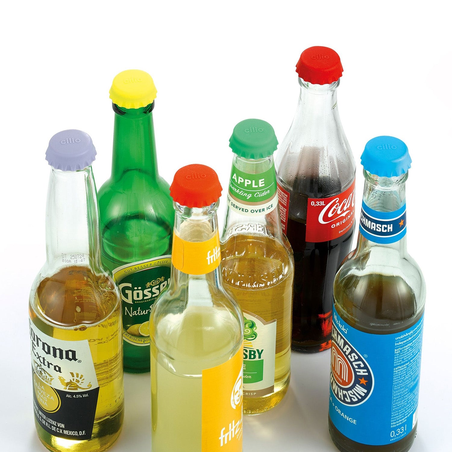 Set 12 dopuri din silicon pentru sticle, Salute - CILIO - Image 1