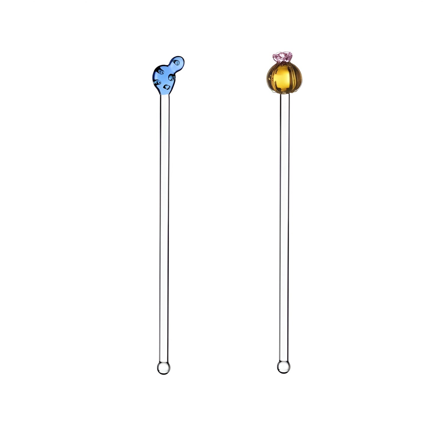 Set 2 amestecatoare cocktail, Cactus Blue/Pink, Desert Plants - designer Alessandra Baldereschi - ICHENDORF