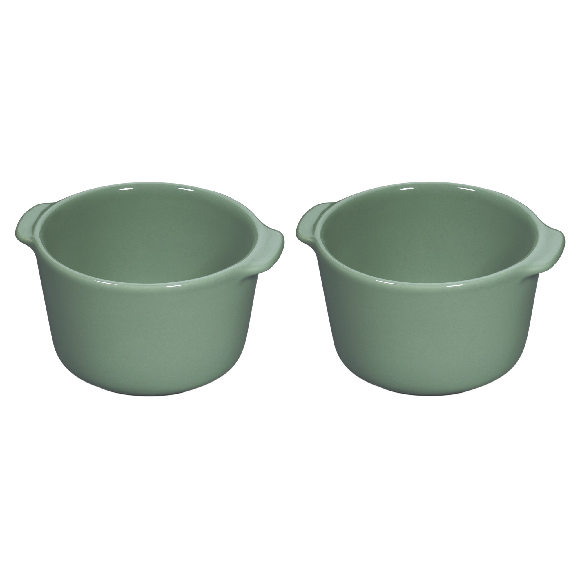 Set 2 boluri ramekin din ceramica, verde, 9 cm, Porto - KUCHENPROFI