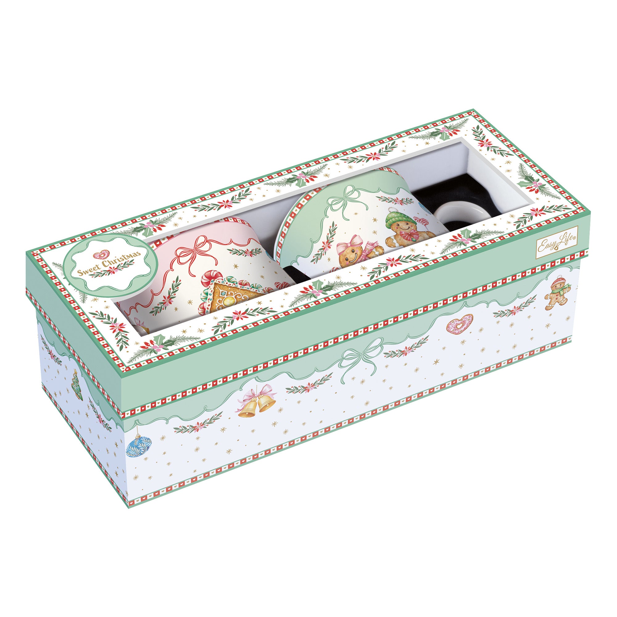 Set 2 cani din portelan, 300 ml, Sweet Christmas - COOKSHOP SPECIALS