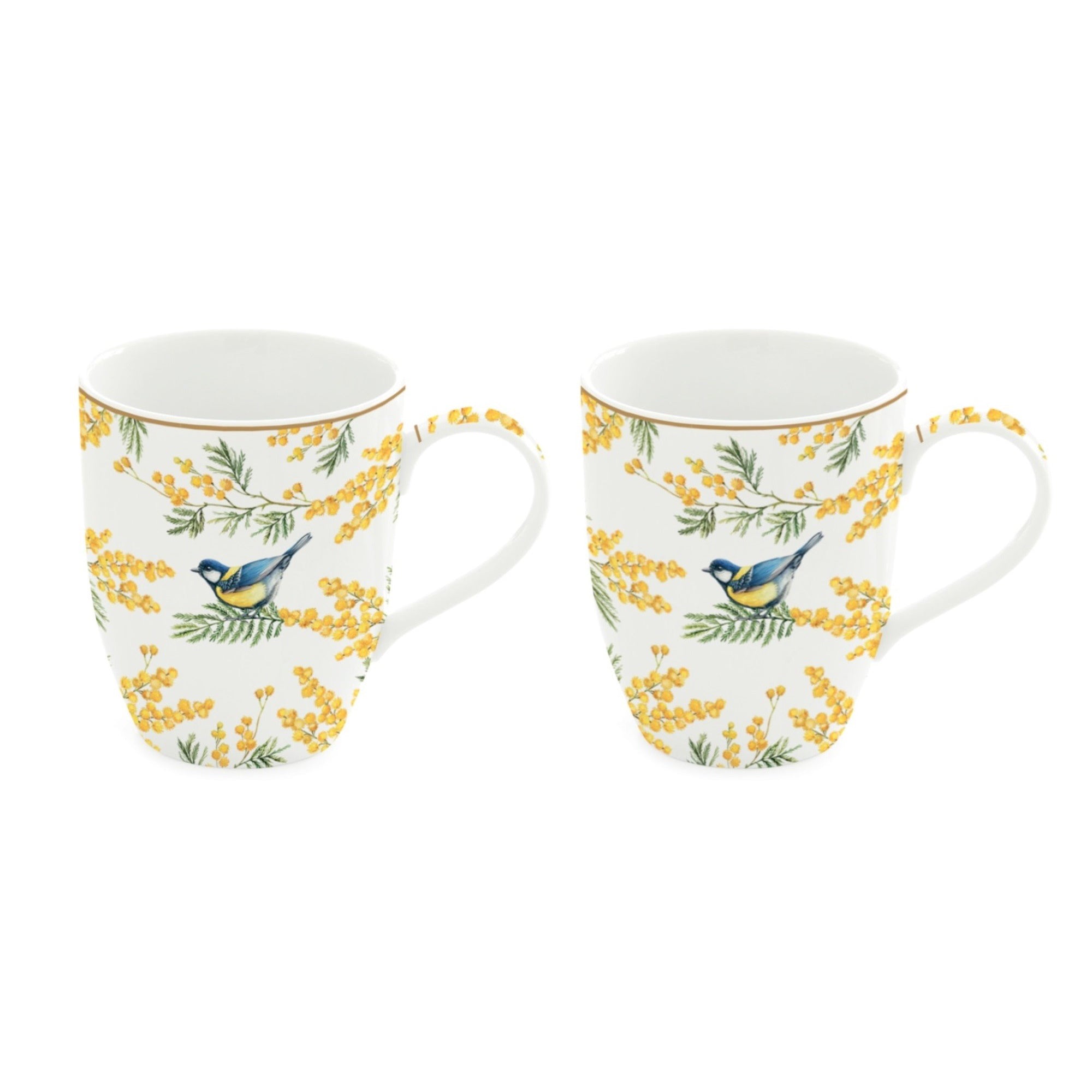Set 2 cani din portelan, 350 ml, Mimosa - SIMONA'S COOKSHOP