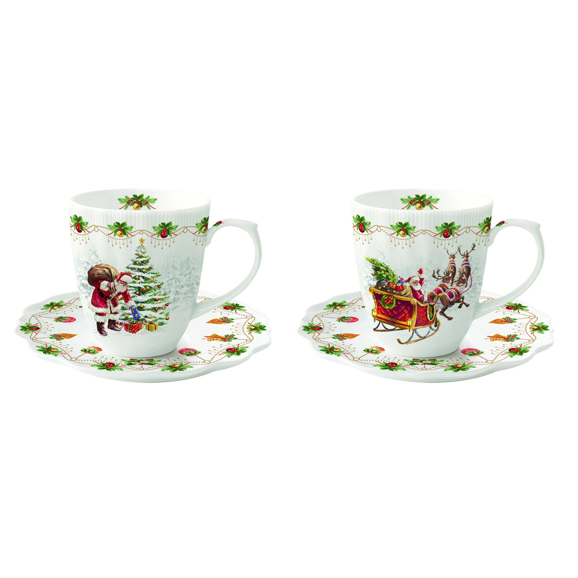 Set 2 cesti pentru espresso si fafurii, 110 ml, Nostalgic Christmas - COOKSHOP SPECIALS