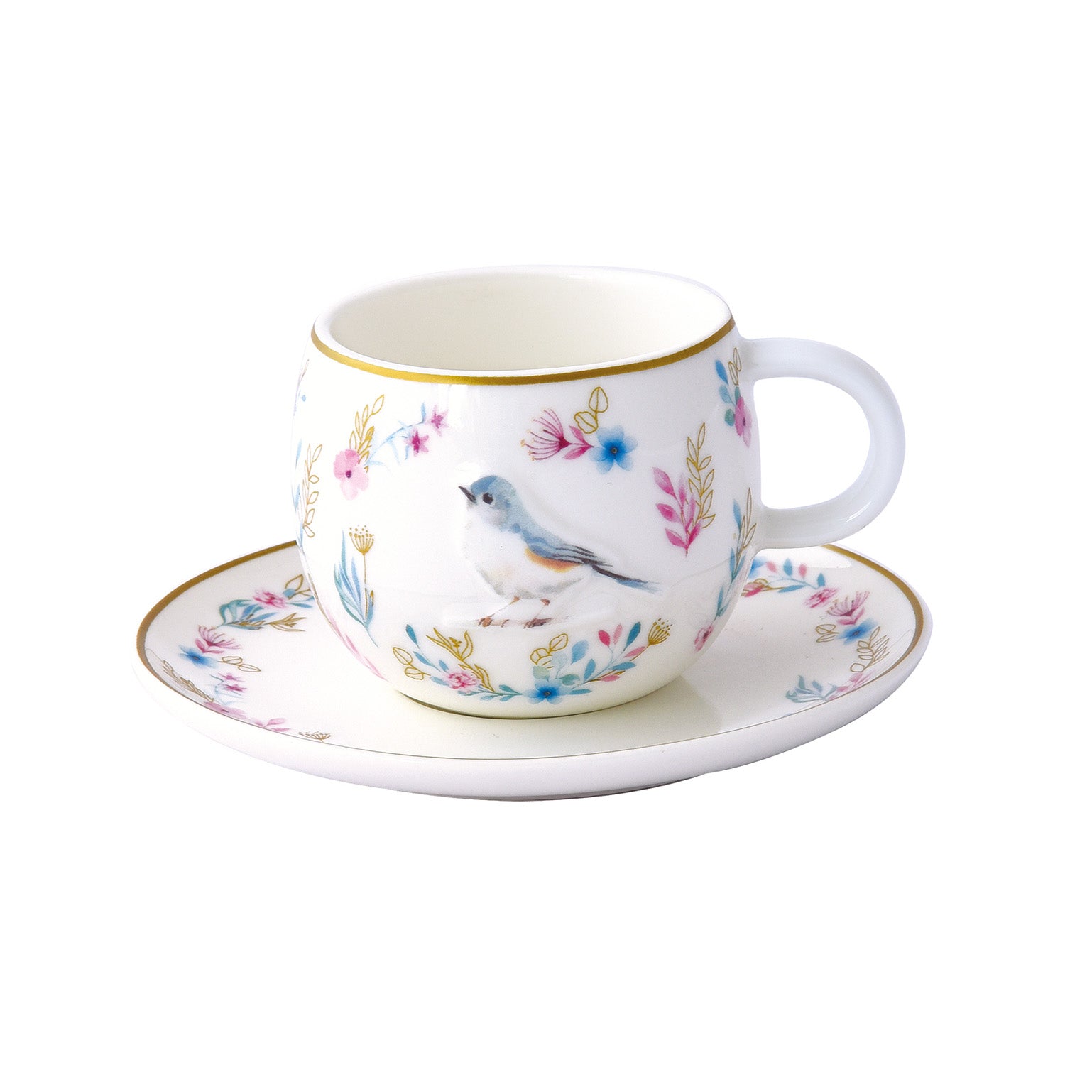 Set 2 cesti pentru cafea si farfurii, 120 ml, Fancy Garden - COOKSHOP SPECIALS