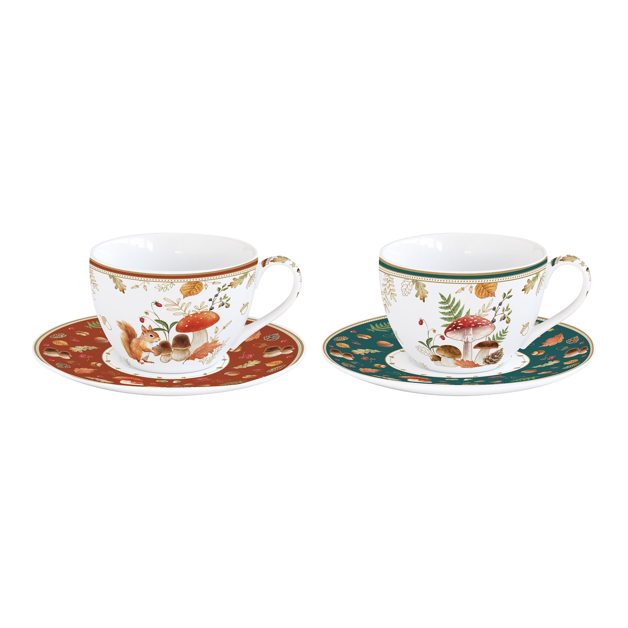 Set 2 cesti pentru ceai si fafurii, 240 ml, Forest Breeze - COOKSHOP SPECIALS