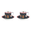 Set 2 cesti si farfurii pentru espresso, 75 ml, Gingerbread - EASY LIFE