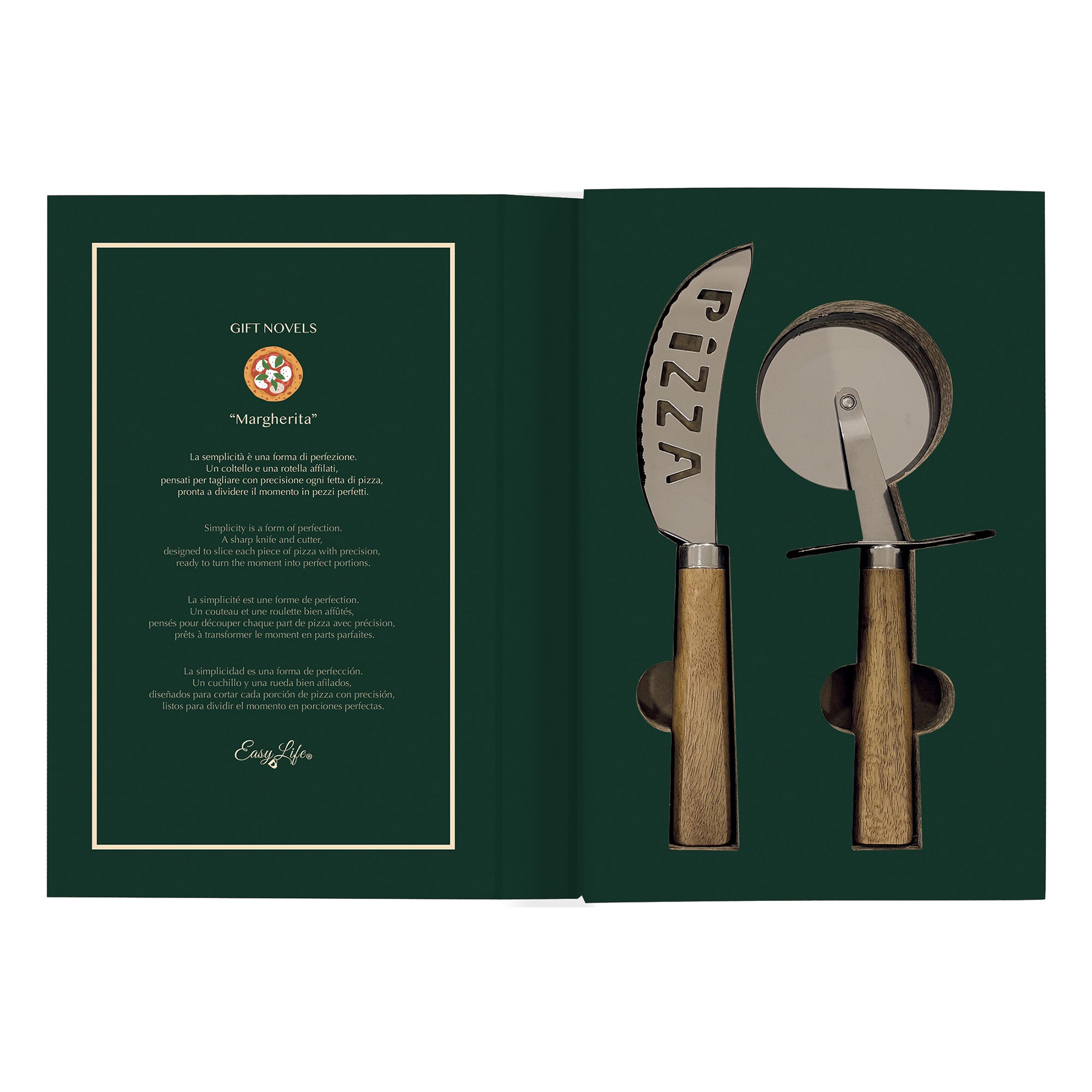 Set 2 cutite pentru pizza, Gift Novels - COOKSHOP SPECIALS