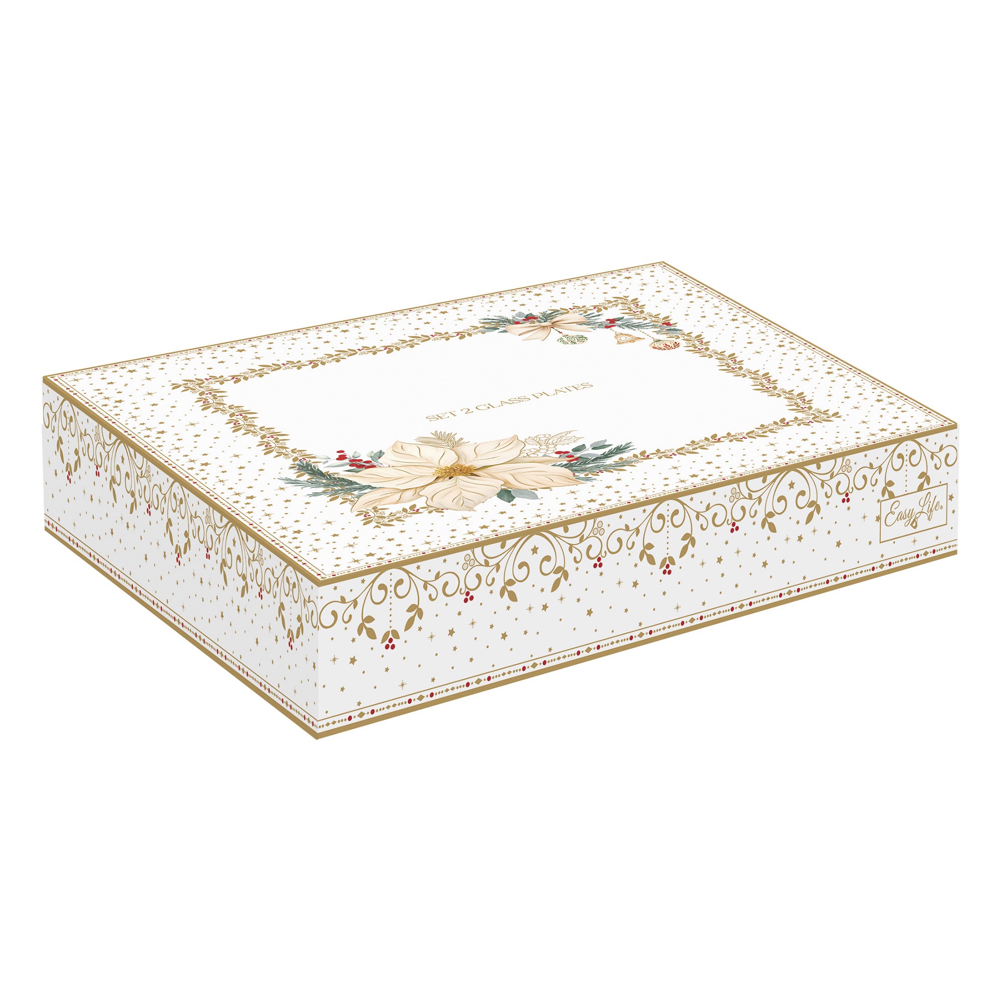 Set 2 farfurii decorative, 18/21 cm, White Elegance Glitter - COOKSHOP SPECIALS