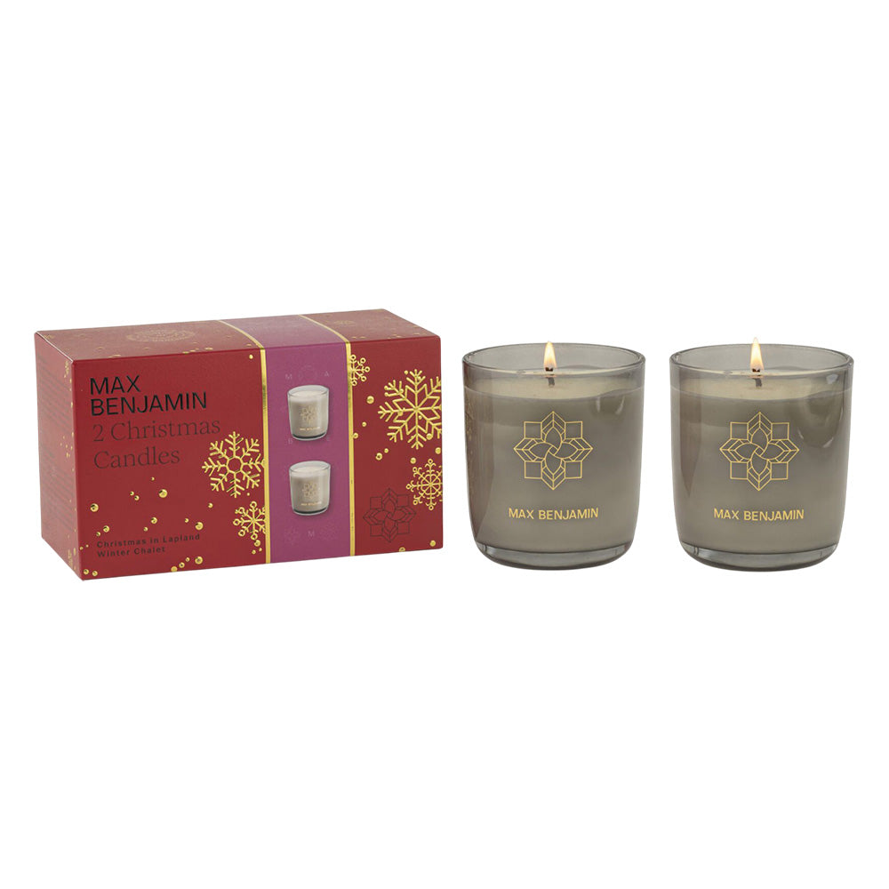 Set 2 lumanari parfumate, 210 g, Christmas in Lapland & Winter Chalet, Classic - MAX BENJAMIN