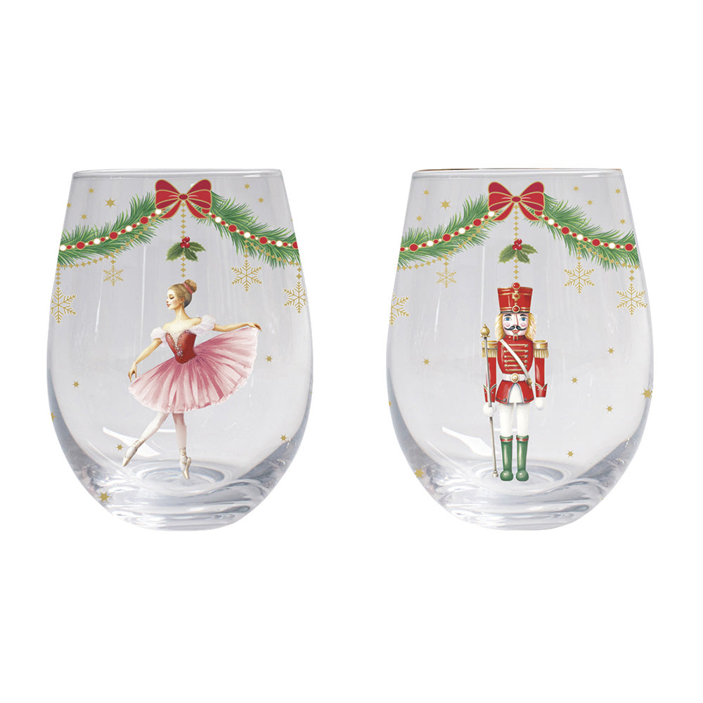 Set 2 pahare pentru apa, 500 ml, Magie Noel - EASY LIFE