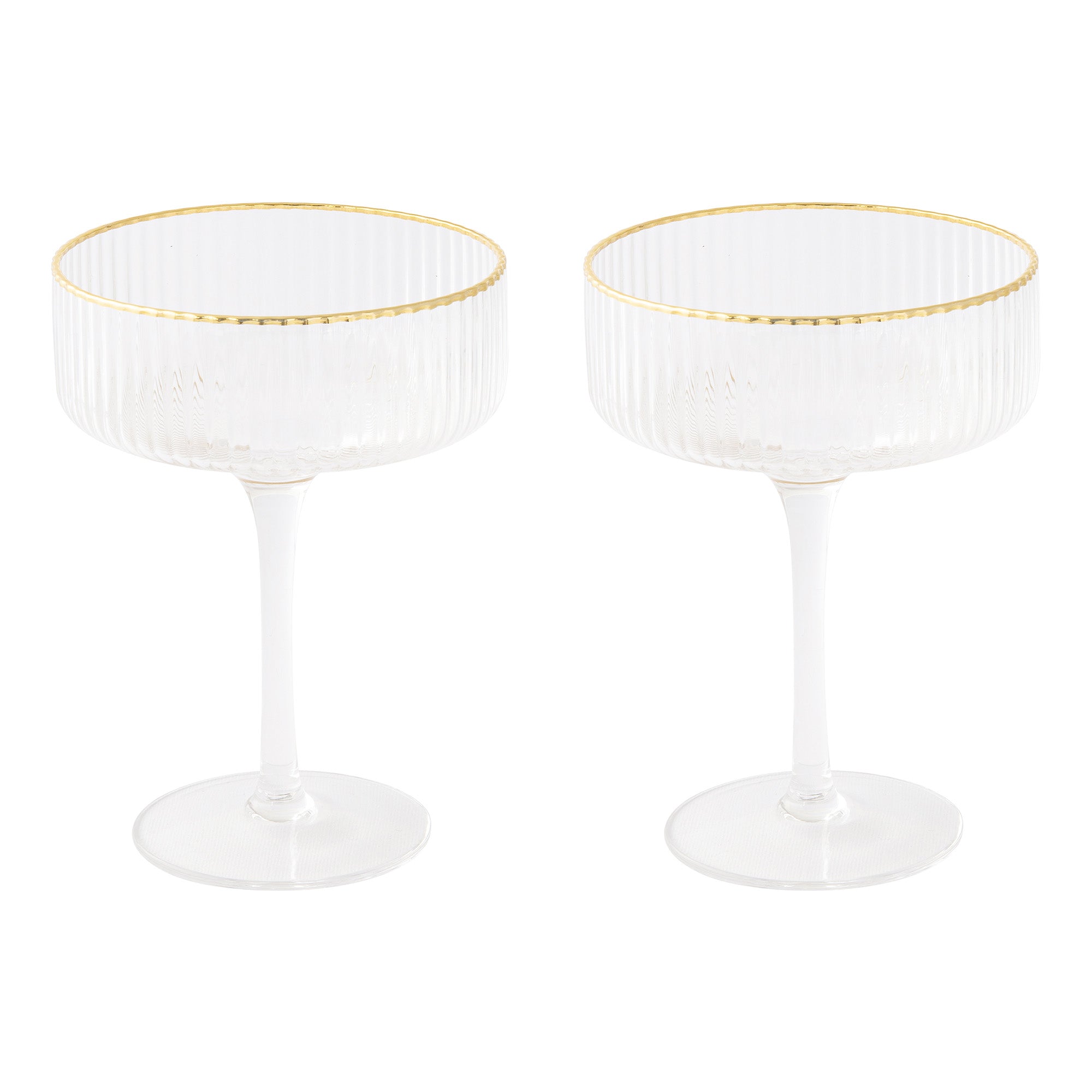 Set 2 pahare pentru cocktail, 250 ml, Gold - COOKSHOP SPECIALS