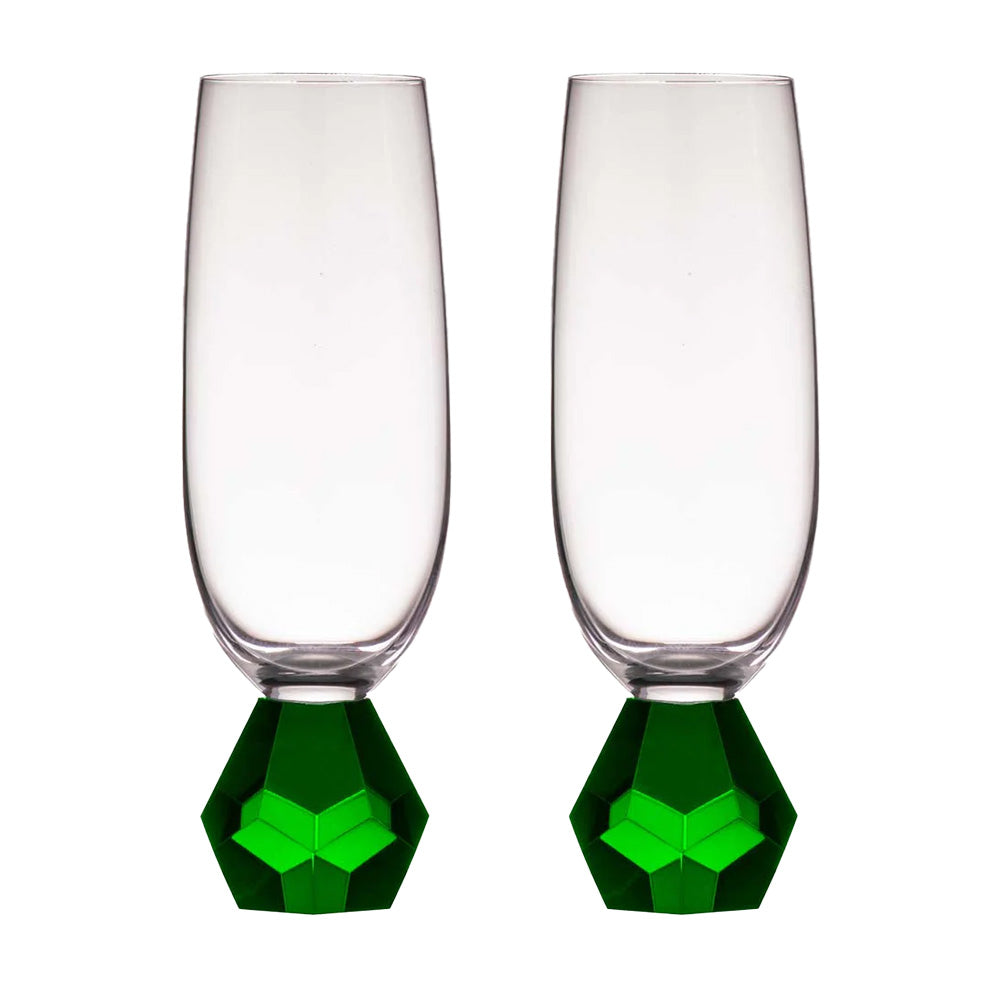Set 2 pahare pentru sampanie, Zhara Emerald - COOKSHOP SPECIALS