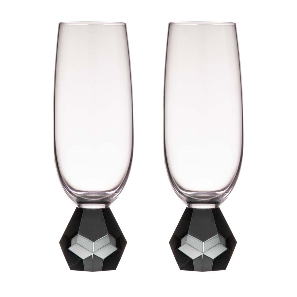 Set 2 pahare pentru sampanie, Zhara Onyx - COOKSHOP SPECIALS