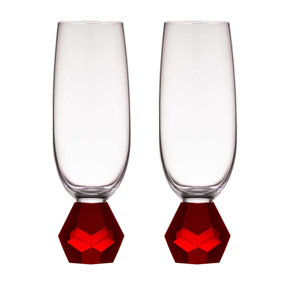 Set 2 pahare pentru sampanie, Zhara Ruby - COOKSHOP SPECIALS
