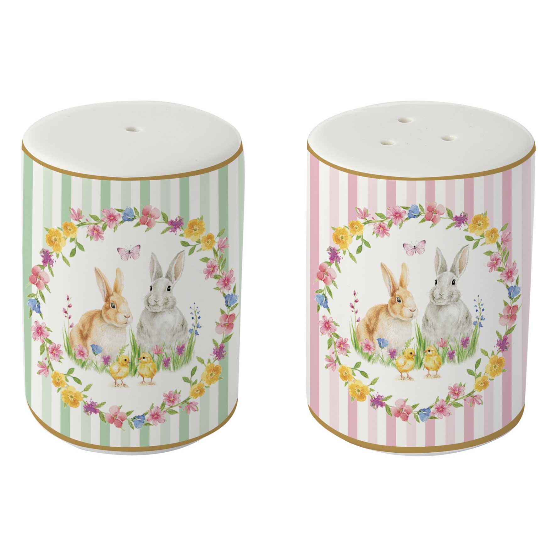 Set 2 piese portelan pentru sare si piper, Happy Easter - SIMONA'S COOKSHOP