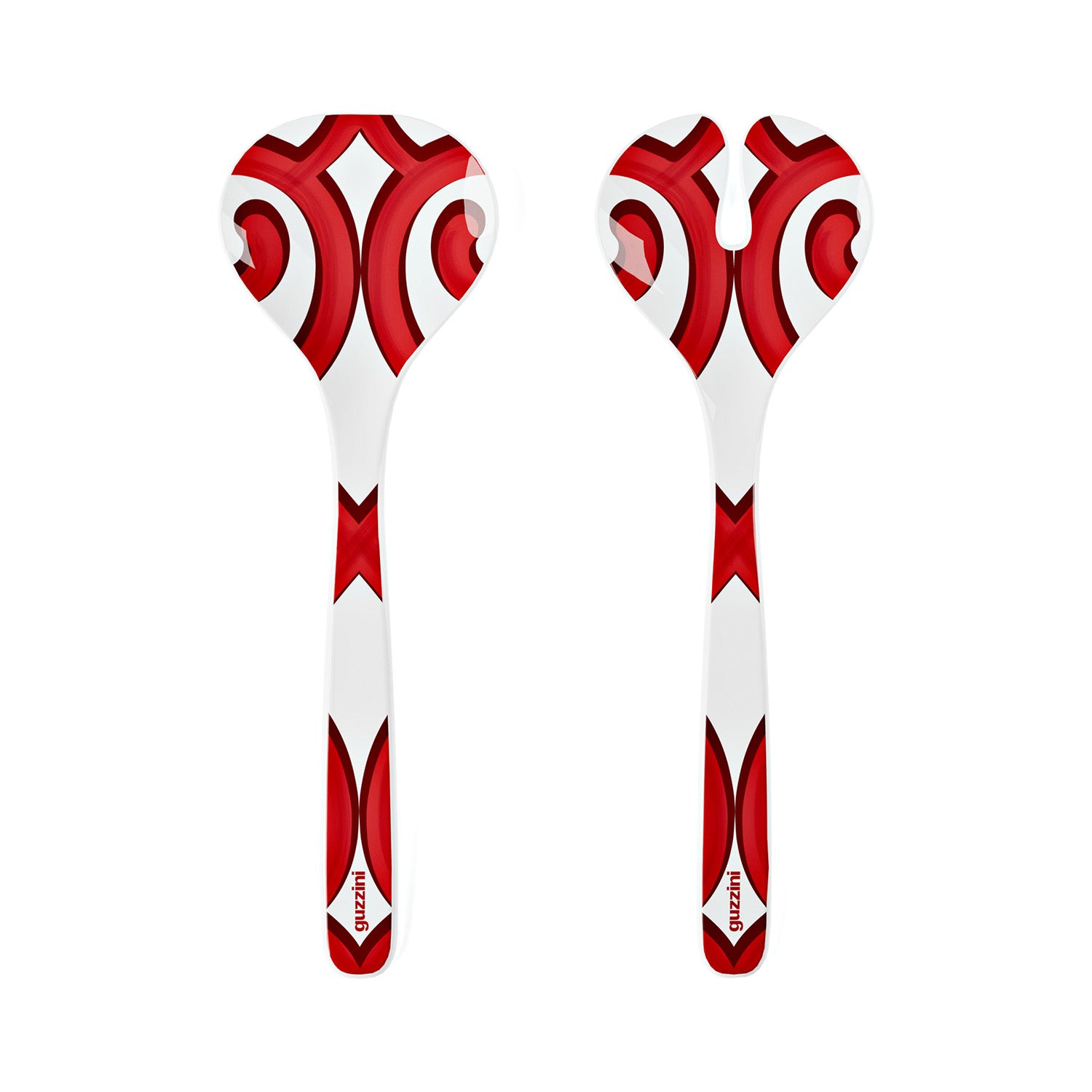 Set 2 piese servire salata, melamina, rosu, 30 cm, Harmonia - GUZZINI