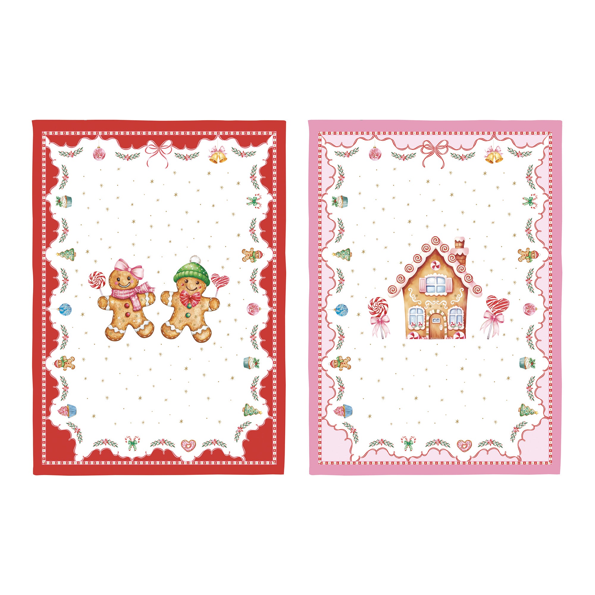 Set 2 prosoape de bucatarie, 70x50 cm, Sweet Christmas - COOKSHOP SPECIALS