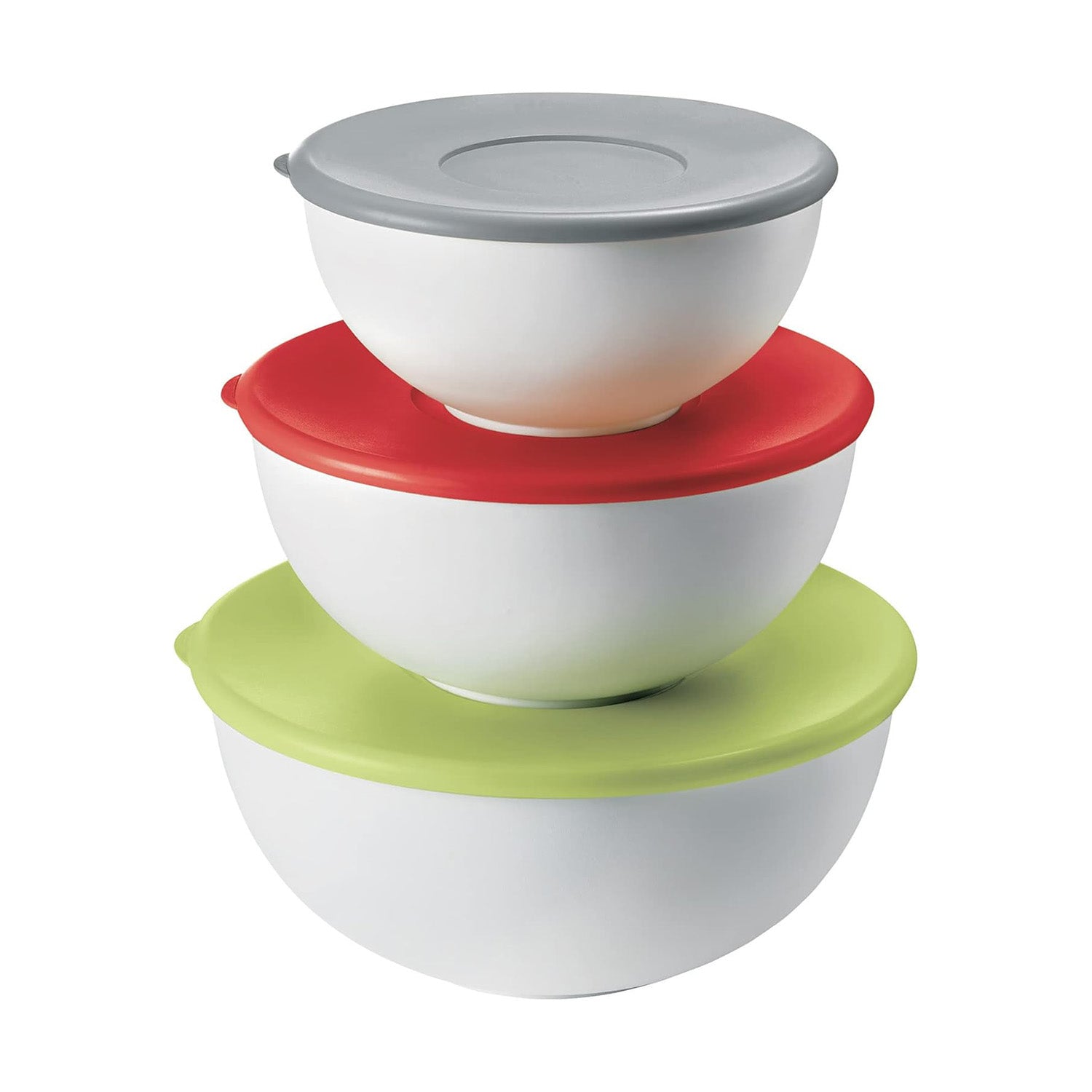 Set 3 recipiente cu capac, gri/rosu/verde, Everywhere - GUZZINI