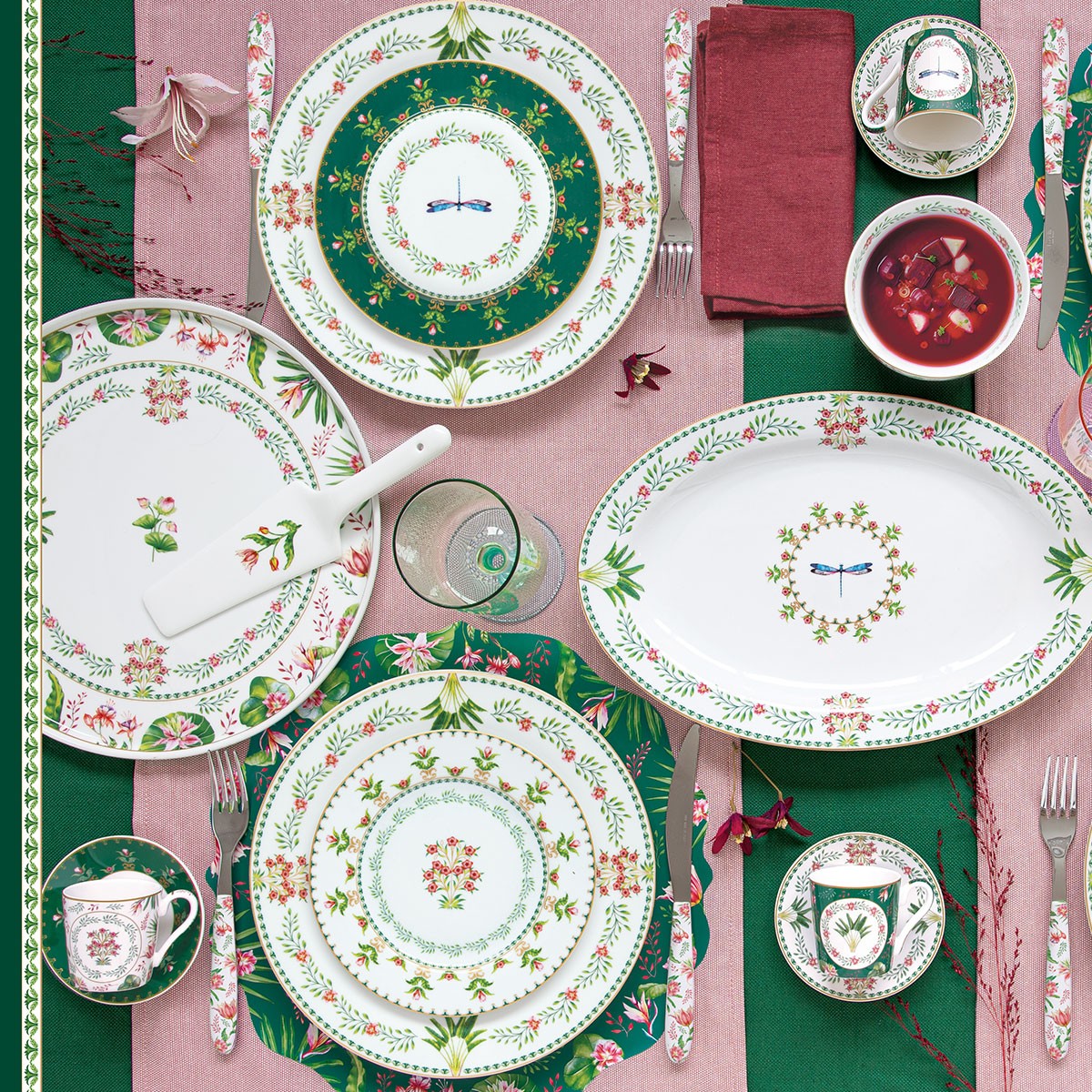 Set 4 farfurii pentru desert, 19 cm, Botanic Chic - SIMONA'S COOKSHOP - Image 1