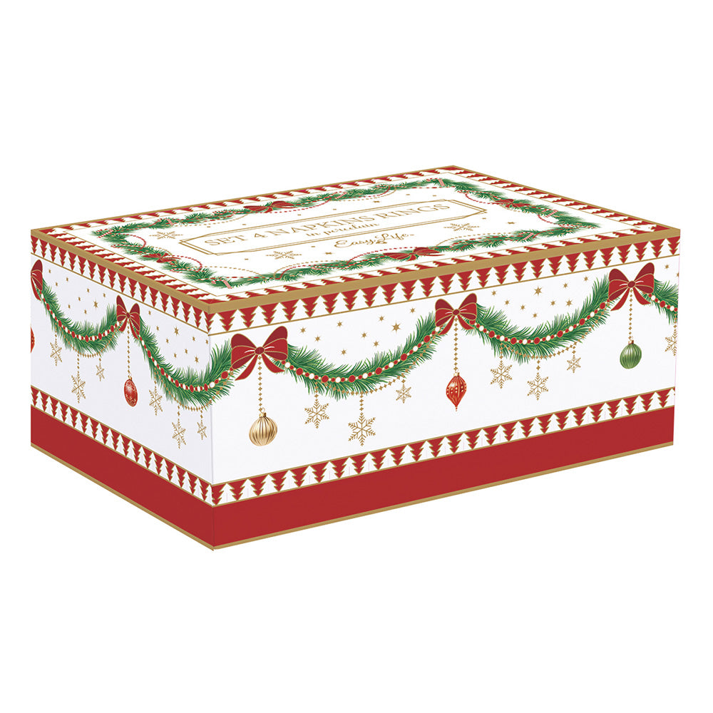 Set 4 inele pentru servet din portelan, 4.5 cm, Magie de Noel - SIMONA'S COOKSHOP - Image 2