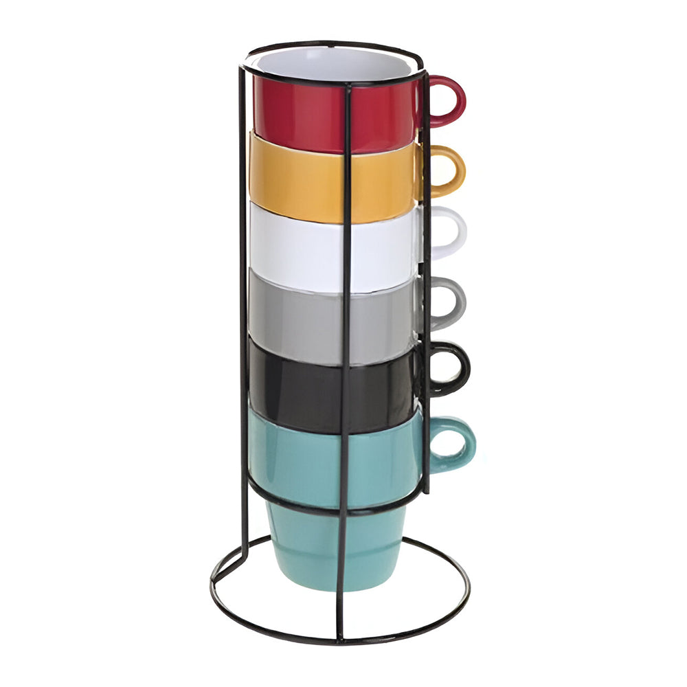 Set 6 cani pentru cappuccino cu suport metalic - COOKSHOP SPECIALS