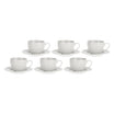 Set 6 cesti si farfurii pentru cafea, Sognante - LA PORCELLANA BIANCA