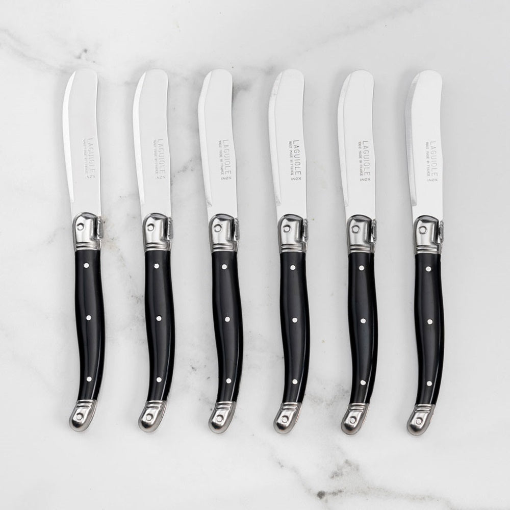 Set 6 cutite pentru unt, Laguiole Debutant Omnicolor Noir - ANDRE VERDIER - Image 2