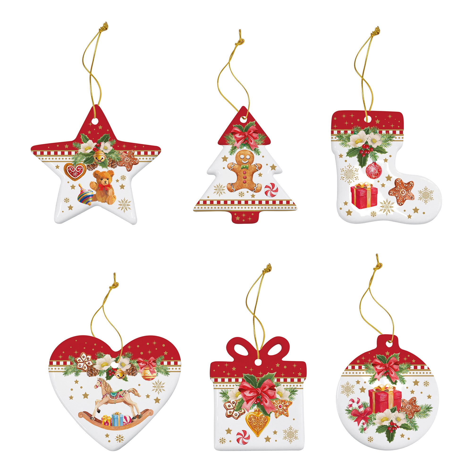 Set 6 ornamente pentru brad, Christmas Memories - EASY LIFE