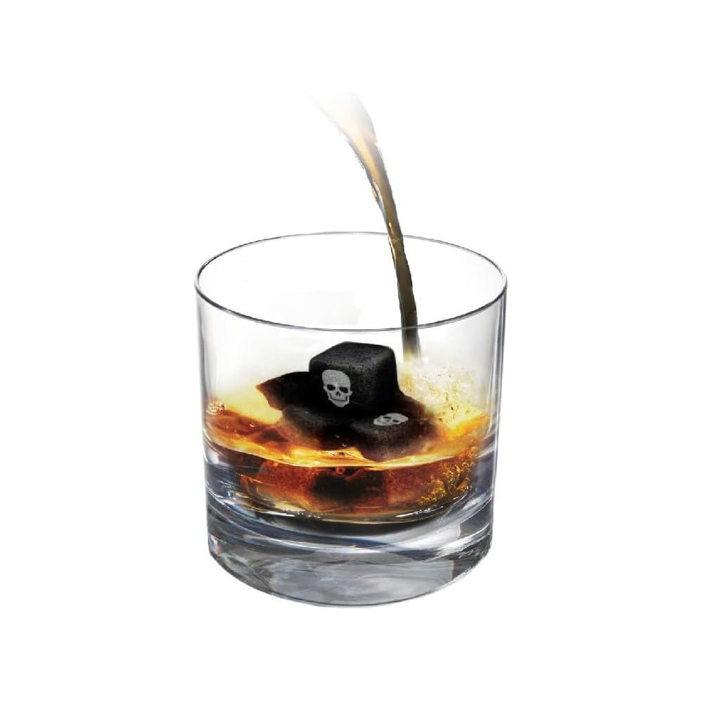 Set 9 cuburi pentru racire, piatra, Skull - VIN BOUQUET