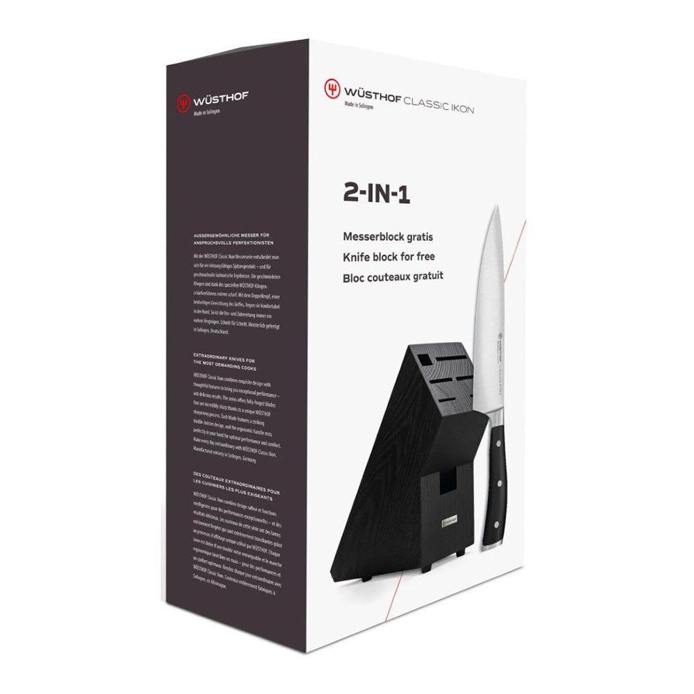 WUSTHOF Set Cutitul bucatarului 20 cm si bloc negru, Classic Ikon - Image 1