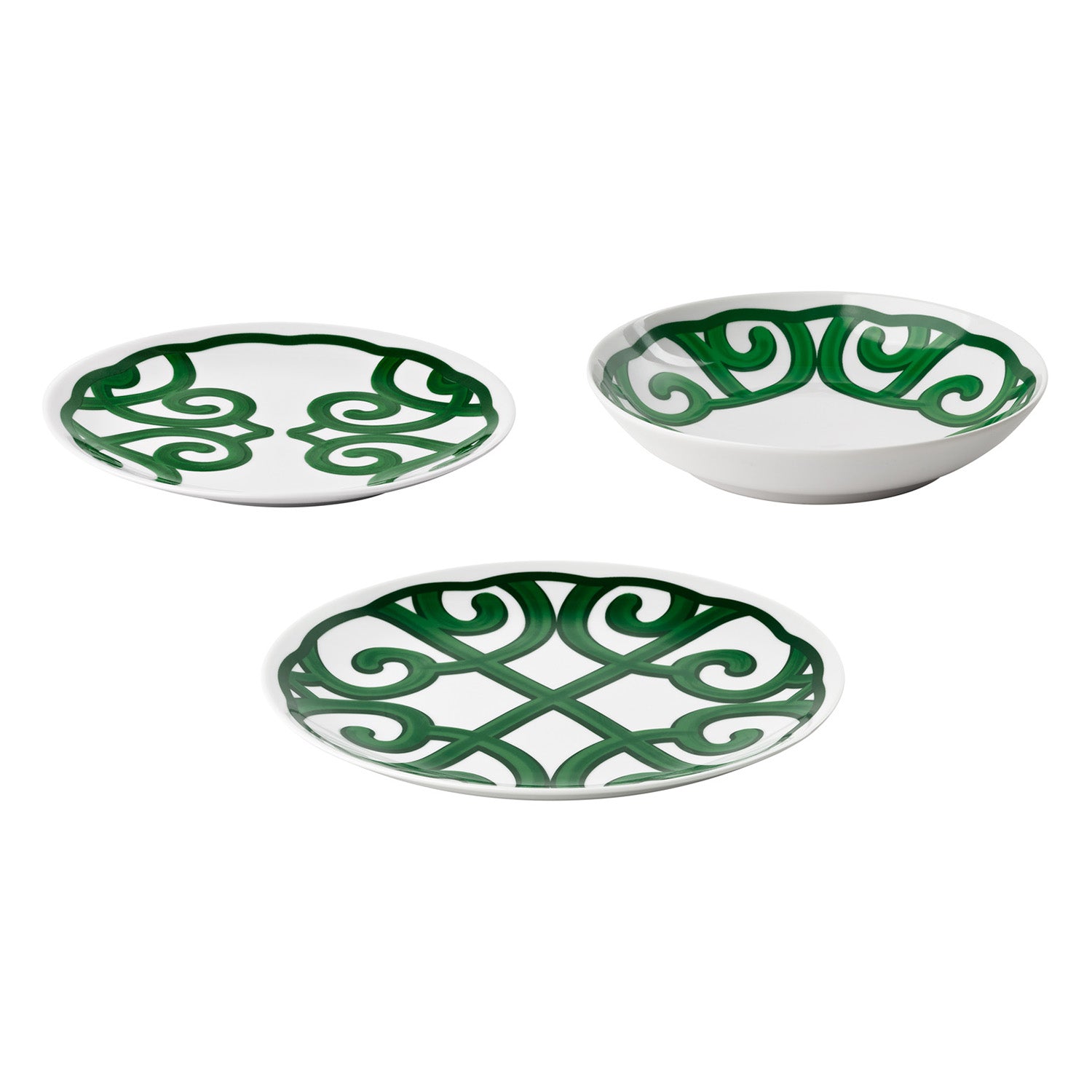 Set pentru cina, 18 piese, melamina, verde, Harmonia - GUZZINI
