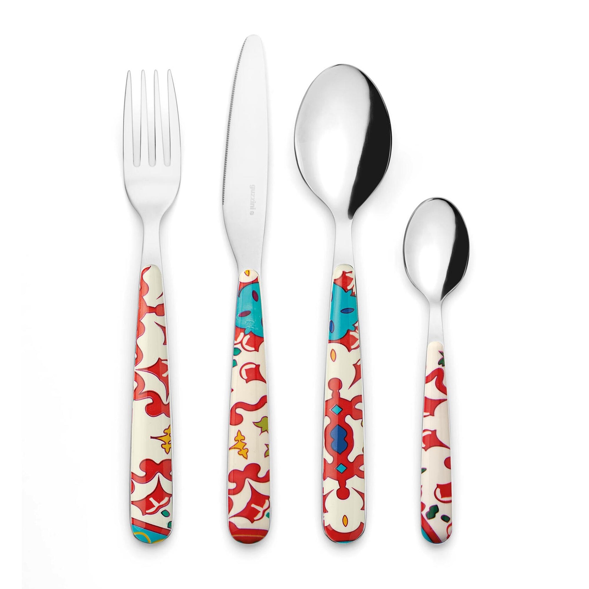 Set tacamuri 24 de piese, rosu, Flower&Lemon - GUZZINI