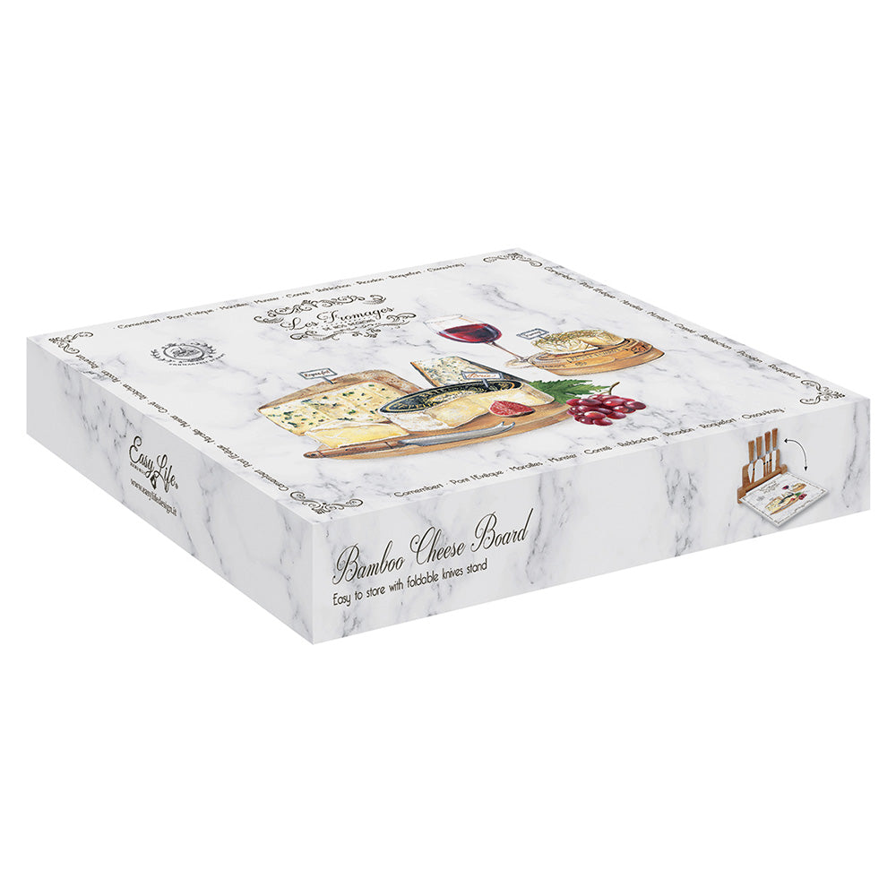 Set tocator si 4 cutite pentru branza, 30x25 cm, Les Fromages - COOKSHOP SPECIALS