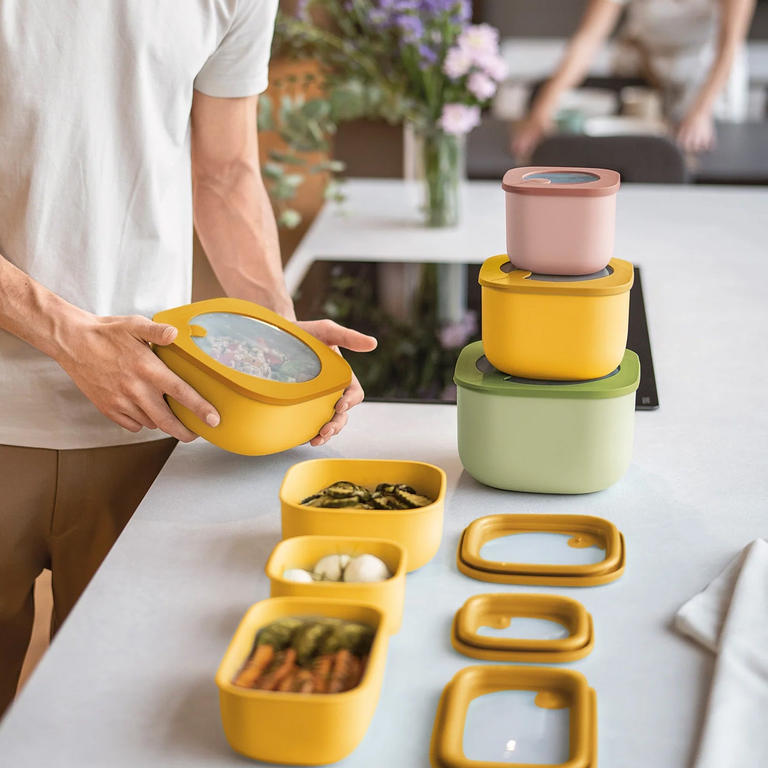 Cutie cu capac pentru depozitare, 450 ml, verde avocado, Store&More - GUZZINI - Image 1