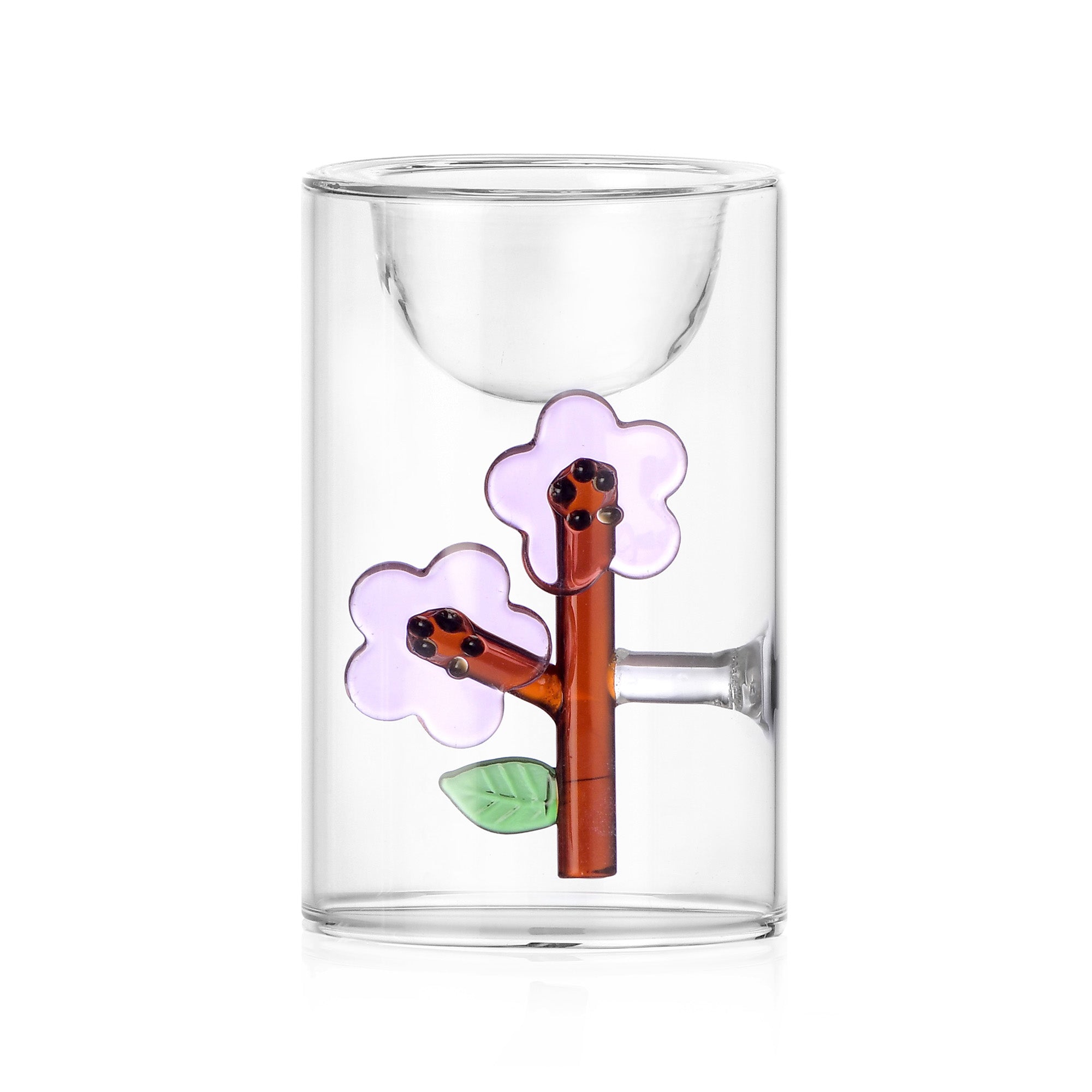 Suport din sticla pentru ou, Peach Blossom, Botanica by Alessandra Baldereschi - ICHENDORF