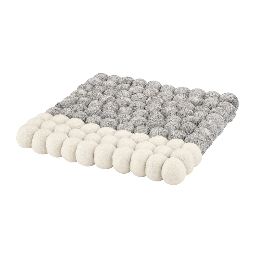 Suport patrat din lana, gri-alb, Lana Due - CILIO - Image 2