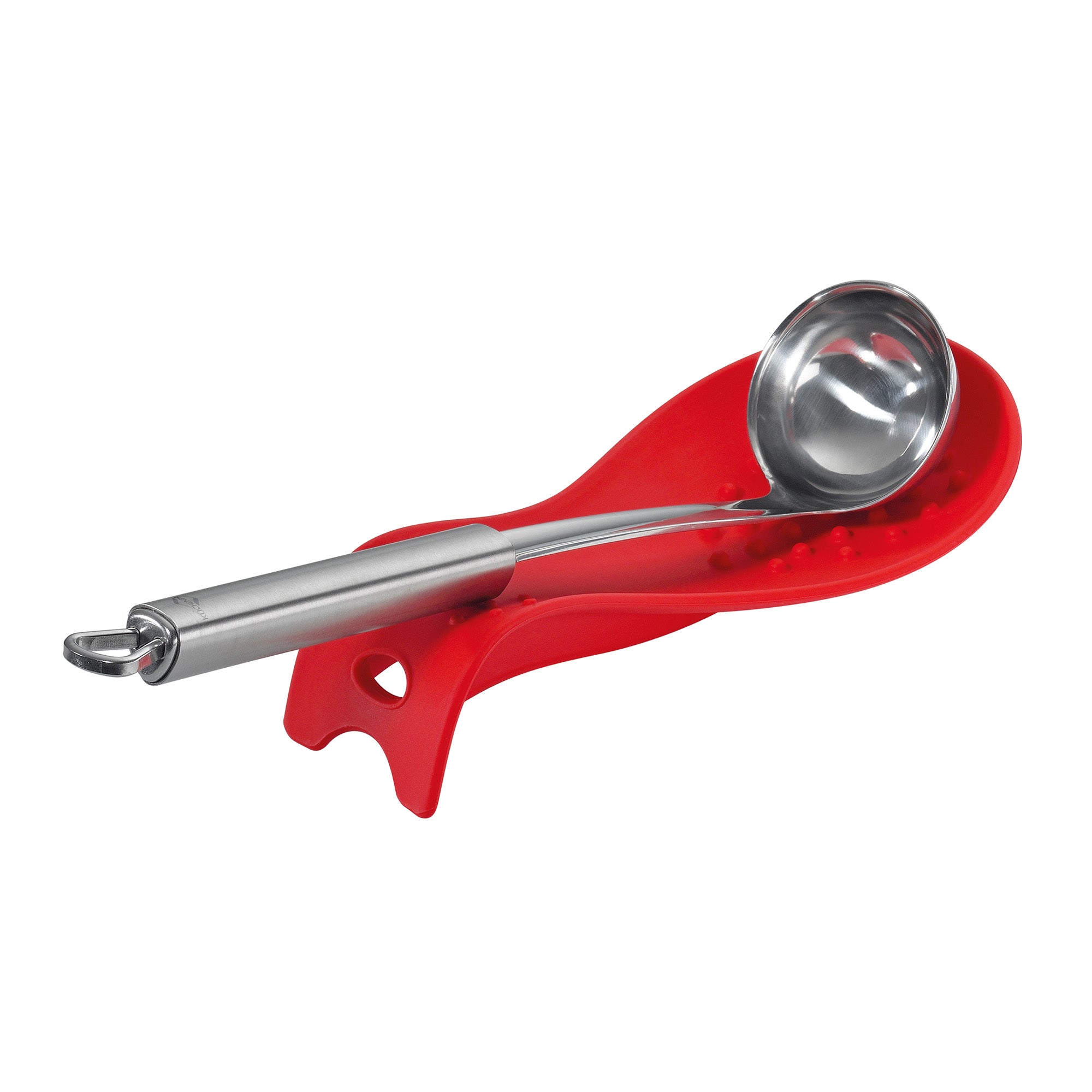 Suport pentru lingura de gatit, silicon, rosu, Trend - KUCHENPROFI