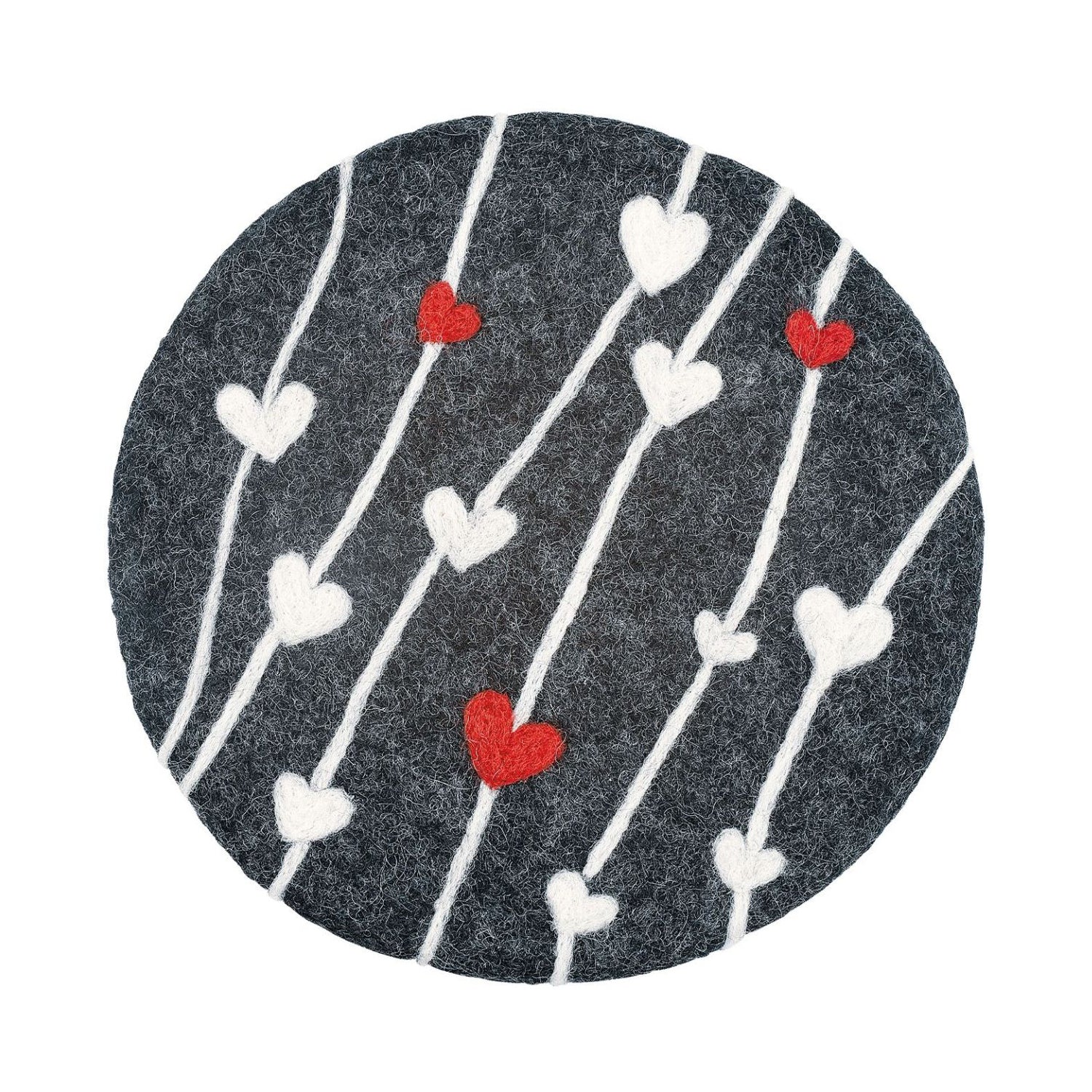 Suport rotund din lana, multicolor, 21 cm, Lana Cuore - CILIO