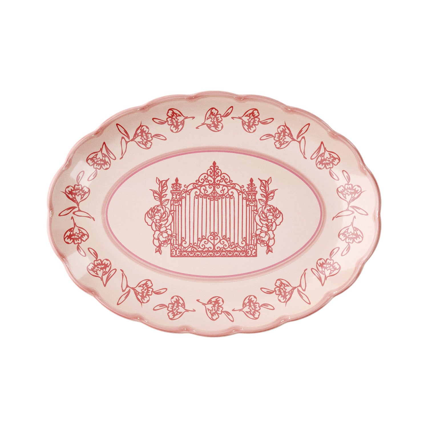 Tava ovala pentru servire, melamina, 36 cm, roz, Josephine - GUZZINI