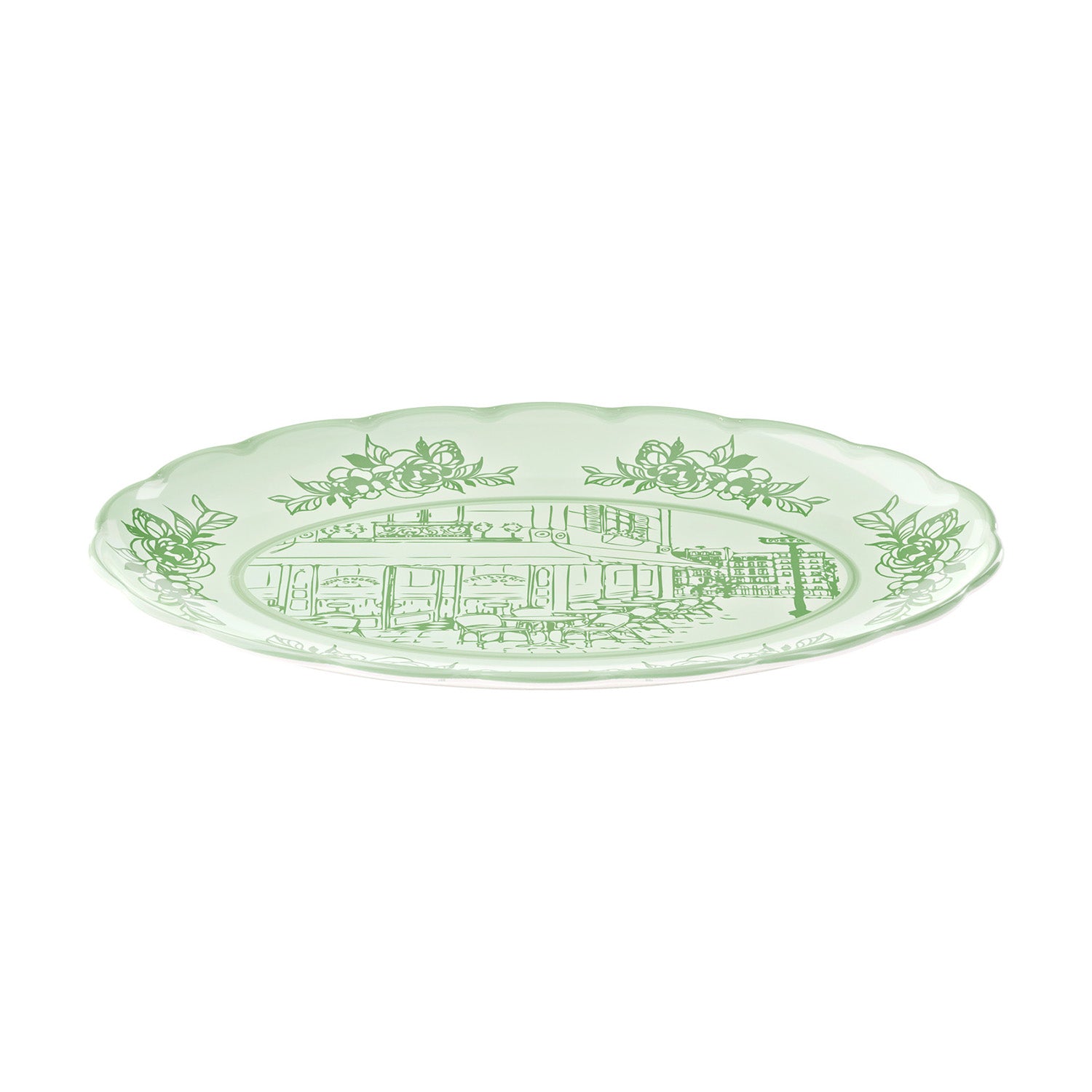 Tava ovala pentru servire, melamina, 51 cm, verde, Josephine - GUZZINI - Image 2