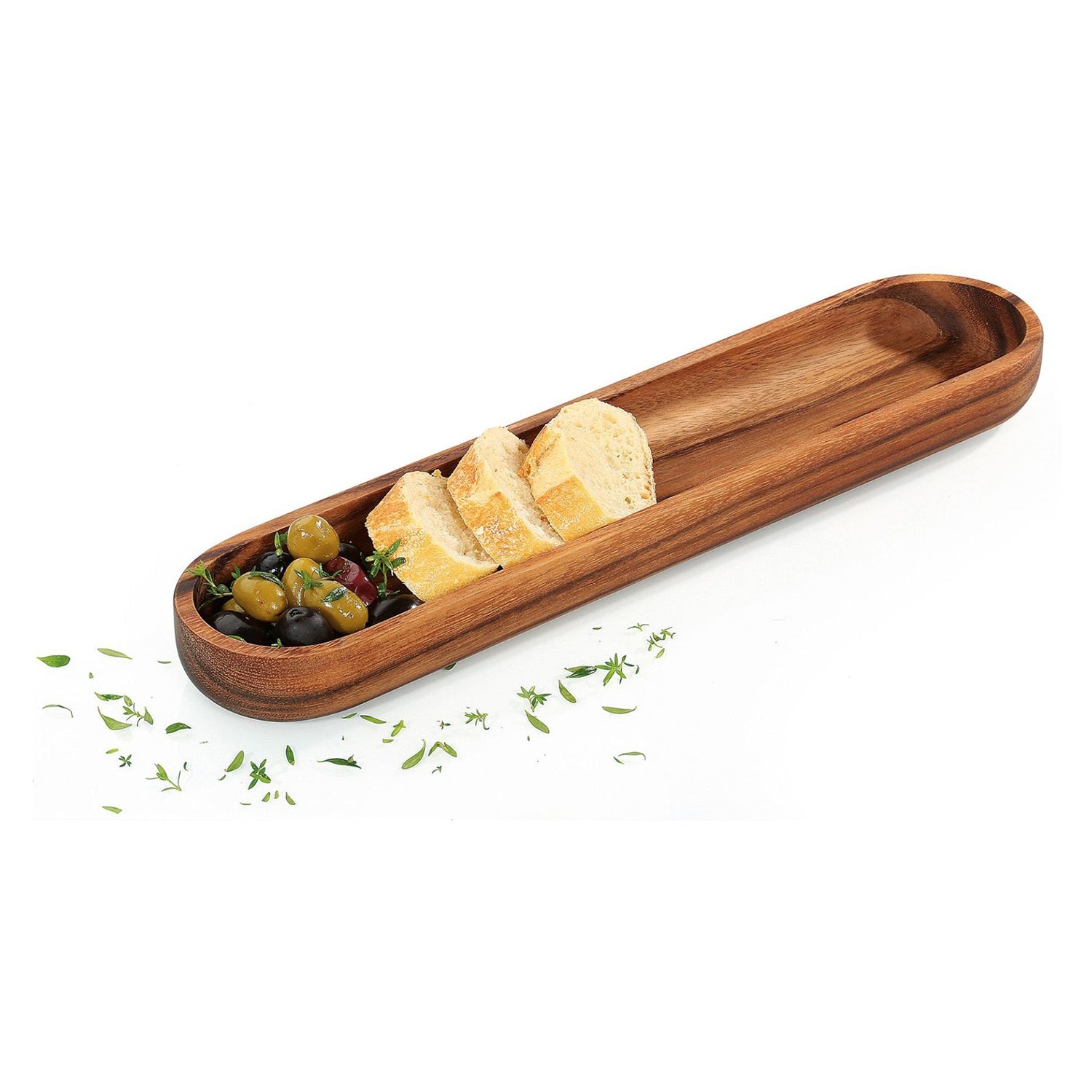 Tava pentru servire, lemn de salcam, 45x9.5 cm - ZASSENHAUS - Image 1