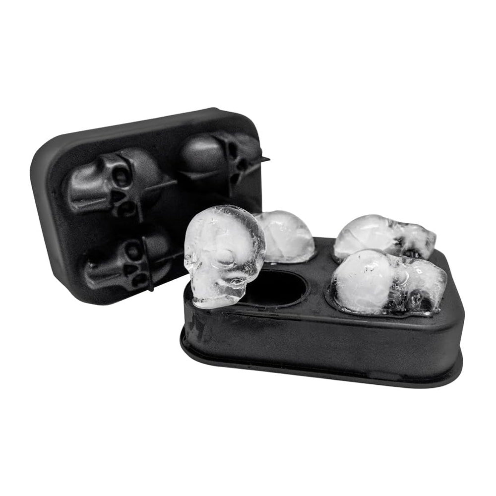 Tavita pentru 4 cuburi de gheata, silicon, Skull - VIN BOUQUET