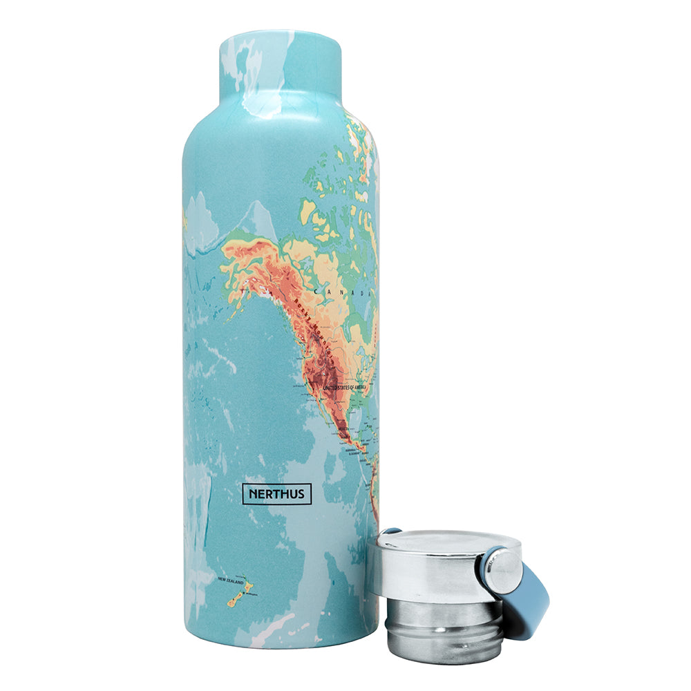 Termos cu pereti dubli, otel inoxidabil, 750 ml, World Map - VIN BOUQUET - Image 2