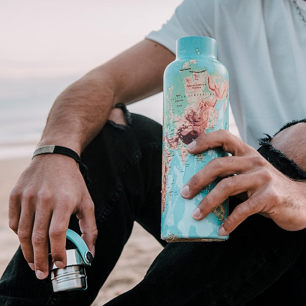 Termos cu pereti dubli, otel inoxidabil, 750 ml, World Map - VIN BOUQUET - Image 1