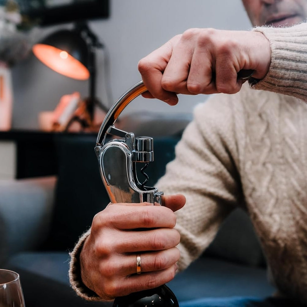 Tirbuson cu parghie, argintiu, 14 cm - VIN BOUQUET