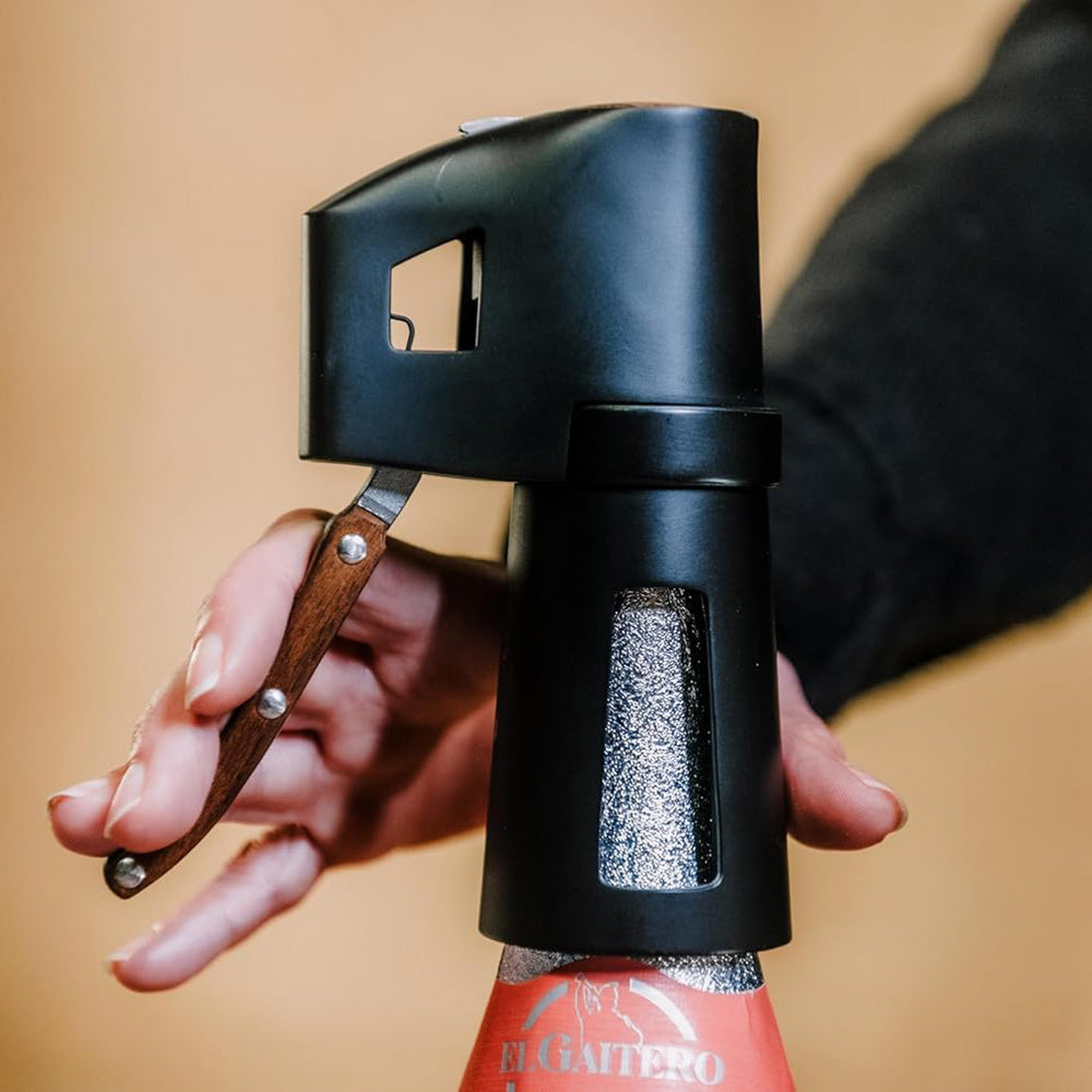 Tirbuson pentru sampanie, negru, 18 cm - VIN BOUQUET